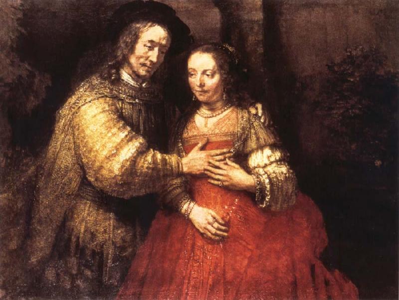 REMBRANDT Harmenszoon van Rijn The Jewish Bride oil painting image